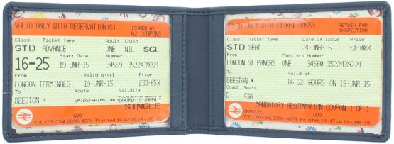 Mala Leather Best Friends Collection Travel Pass / Oyster Card Holder 631TC_65 Navy - Image 2