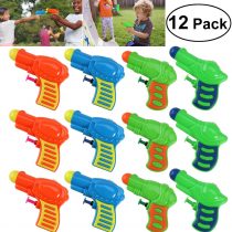 TOYMYTOY 12pcs Plastic Water Squirt Gun Pistol for Kids Watering Game (Random Color)