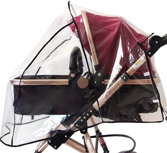 LA HAUTE Universal Baby Stroller Rain Cover Waterproof Ventilated Wind Dust Weather Shield