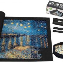 Becko Jigsaw Puzzle Roll-up Mat Puzzle Storage Felt Mat for up to 1,500 Pieces, Environmentally Friendly Materials, for Jigsaw Puzzle Players, with Drawstring Storage Bag & 4 Sorting Pouches