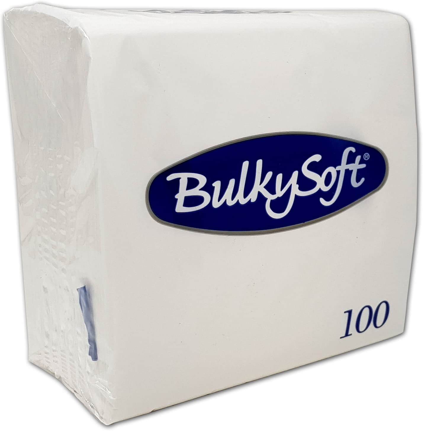 Paper Serviettes Soft Napkins 33x33cm 2PLY BulkySoft Solid Colours Choose Colours (White, 100), 100 Count (Pack of 1)