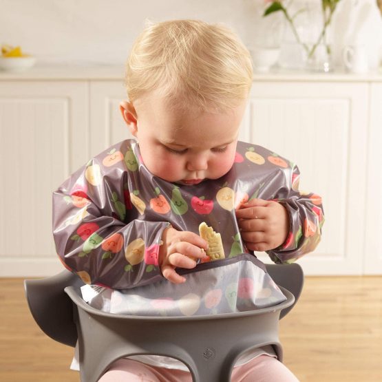 Bibetta Wipeezee Weaning Bib - Baby Bib with Sleeves - Wipe Clean Waterproof Bib for Baby and Highchair Baby Led Weaning Unisex for Babies and Toddlers 6 Months + - Image 4