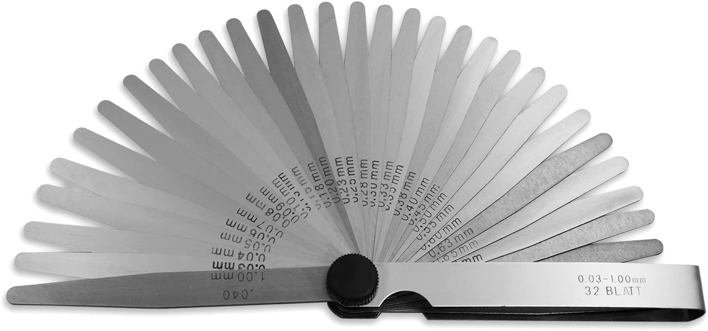 Spurtar Feeler Gauges 0.03-1.00mm/0.001-0.04" 32 Blades Tapered Feeler Gauge Metric and Imperial - Image 2