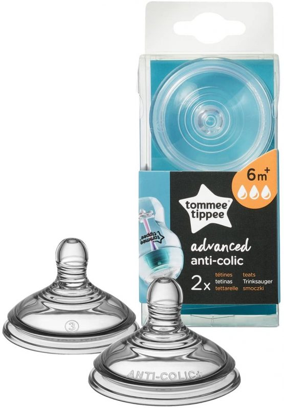 Tommee Tippee Closer to Nature Teats Anti Colic Fast Flow ,(2 Pieces ) - Image 3