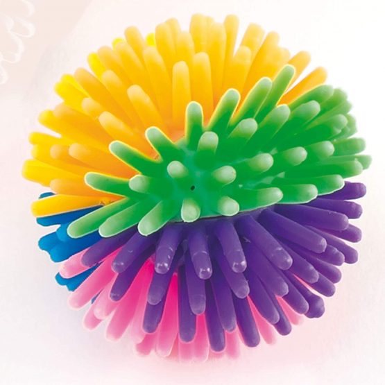 Baker Ross ET402 Rainbow Spiky Bouncy Balls, Rubber Jet Balls for Kids Party Favours (Pack of 8) - Image 2