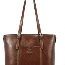 BOSTANTEN Womens Genuine Leather Handbags Large Capacity Vintage Top-Handle Tote Bag Casual 15.6 inch Laptop Shoulder Bags
