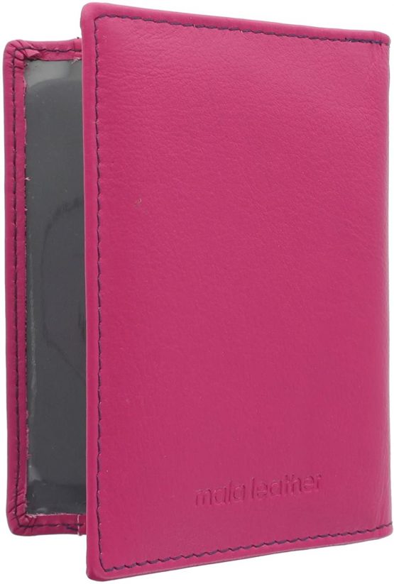 Mala Leather Odyssey Soft Leather Travel Pass / Oyster Card Holder 555_14 Fuchsia - Image 2