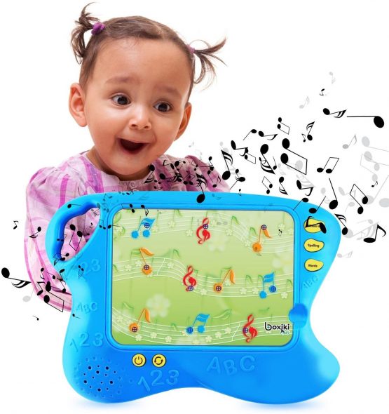 Learning Pad with 10 Educational Cards by Boxiki Kids | Kids Board Game w/ Touch and Learn Functions | Smart Pad for Children's Learning Games | Educational Electronic Learning Set
