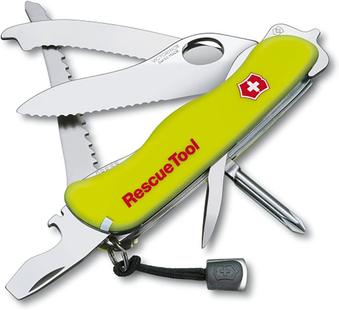 Victorinox Rescue Tool Swiss Army Knife, Large, Multi Tool, Camping Knife, 13 Functions, Window Breaker, Saw, Yellow - Image 2