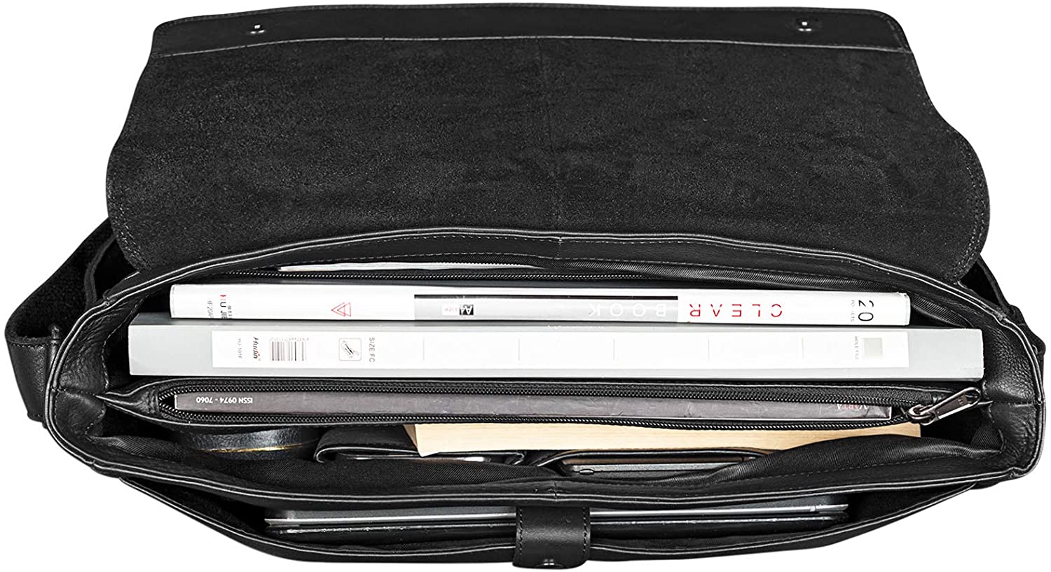 STILORD 'Oskar' Leather Messenger Bag for Men and Women, Vintage Shoulder Bag and Laptop Bag 15 Inch - Image 3