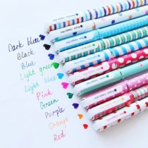 Cute Colour Pens for Women Toshine Multicolour Cartoon Gel Ink Pens Roller Ball Pens for Kids Girls Children Students Teens Bullet Journal Writing Gifts 10 Pcs (0.5 mm)