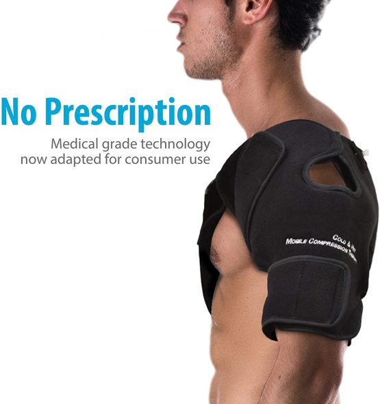 NatraCure Shoulder Brace for Shoulder Pain Relief - Hot or Cold and Compression - (for Physical Therapy, Rotator Cuff Injuries, Gym Injuries, Baseball and Pitching Injuries) - 6032 - Image 3