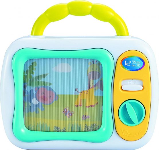 My First TV Baby Musical Television Toy Box with Colourful Toy Safari Jungle Animals and Sleepy Lullaby Play for Ages 6 Months Up Infant Baby Toddlers Boys Girls, Safety Tested, BPA Free