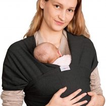 Baby Sling | Baby Wrap Carrier | Newborn to 35 lbs Infant with 3 Carrying Positions | 95% Cotton 5% Spandex - Black