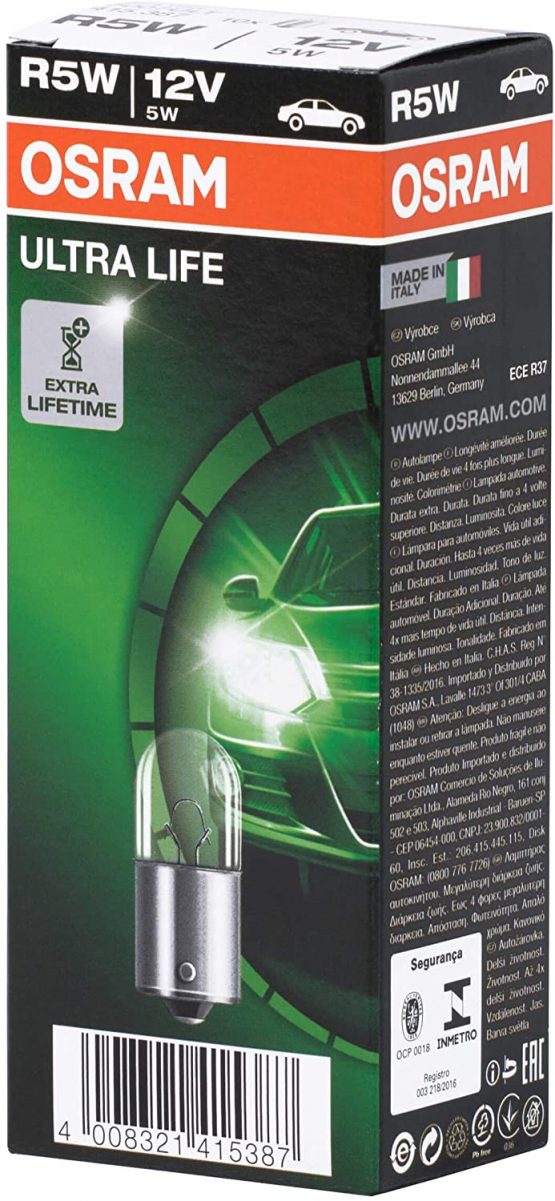 Osram 5007ULT Ultralife Lamps, 12 V, 5 W, Set of 10 - Image 3