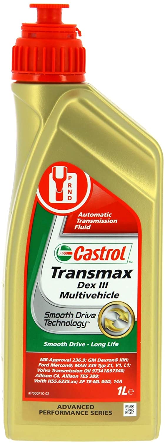 Castrol 15003D Transmax Dexron III Multi Vehicle 1L, transparent, 1 L