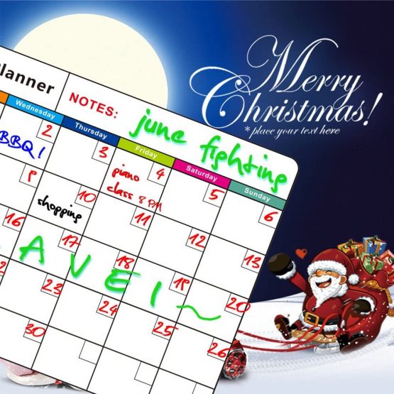 QC Life Magnetic Whiteboard Calendar for Fridge,Ideal for Menu Planner, Memo,Event Reminder,Monthly or Weekly Shopping List,Includes 4 Free Dry Erase Colour Markers,42cm x 30cm - Image 4