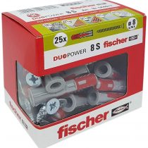Fischer 544017 with Dowel Screw for Murature Piene, Pierced and plasterboard, Grey, 8 x 40 mm, Set of 25 Pieces