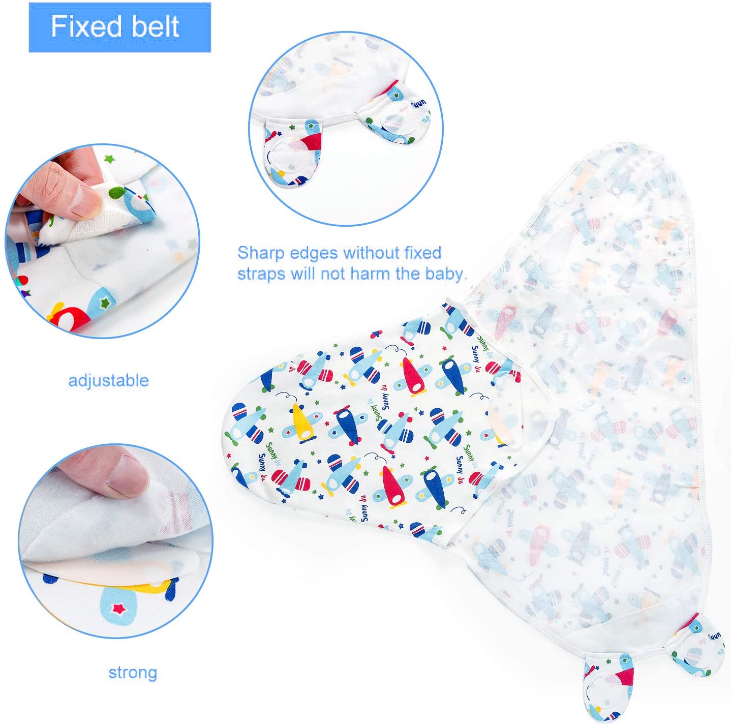 Baby Swaddle Blankets Wrap with Newborn Cotton Caps Mittens for 06
