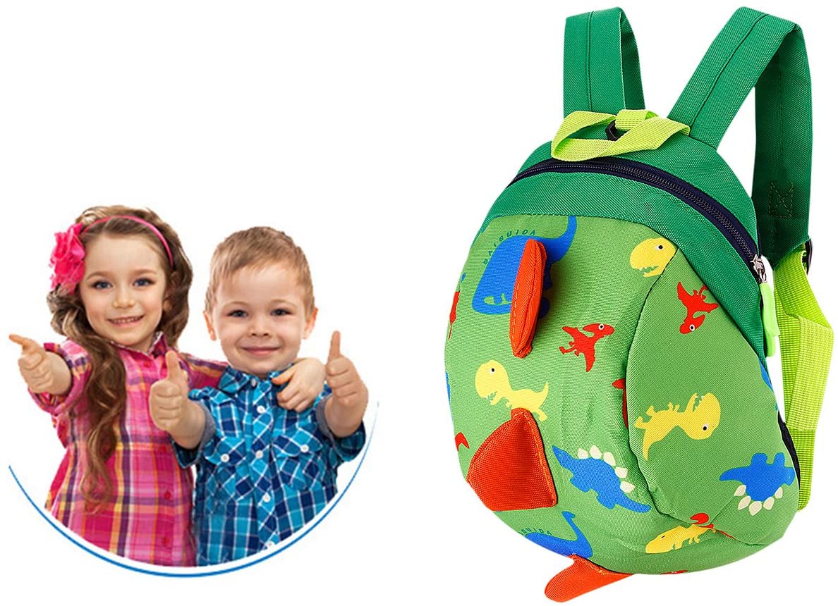 IPENNY Baby Reins Backpack Dinosaur Cartoon Toddler Rucksack Kindergarten School Book Bag Anti-lost Strap Walker Shoulder Bag Travel Snack Lunch Bag Toy Storage Daypack - Image 3