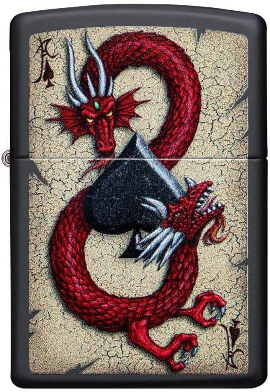 Zippo Unisex's ACE Design Windproof Lighter, Dragon Spade, regular - Image 2