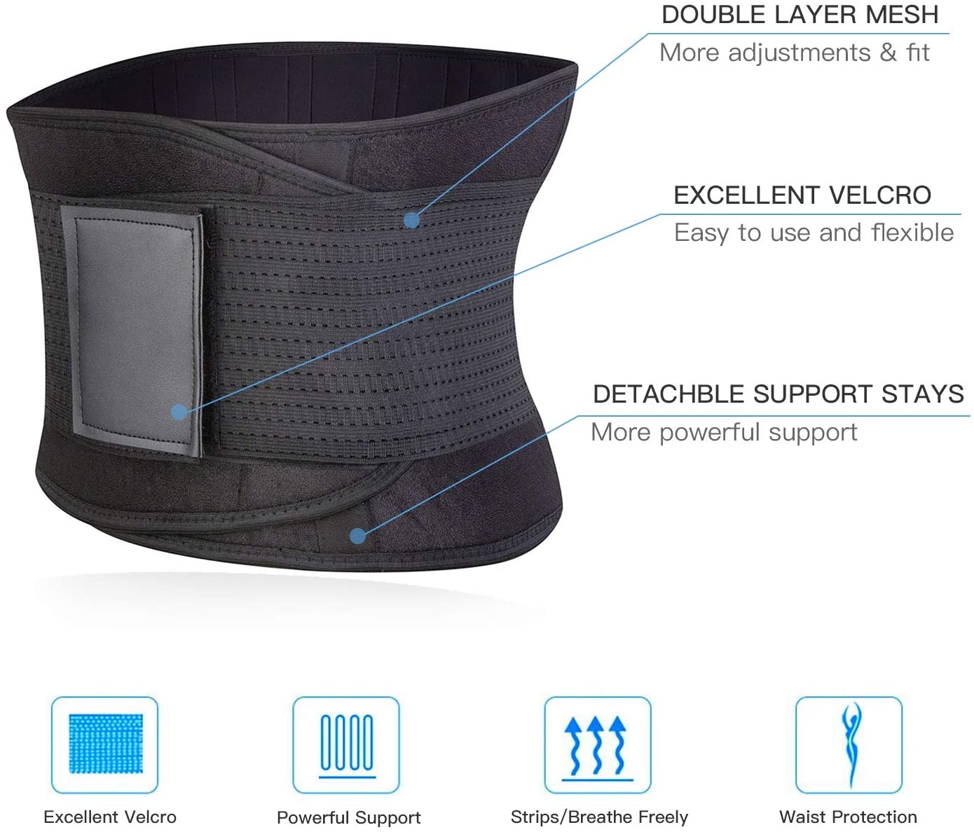 Sz Climax Lower Back Brace Pain Relief Double Pull Lumbar Support Belt For Relief Sciatica