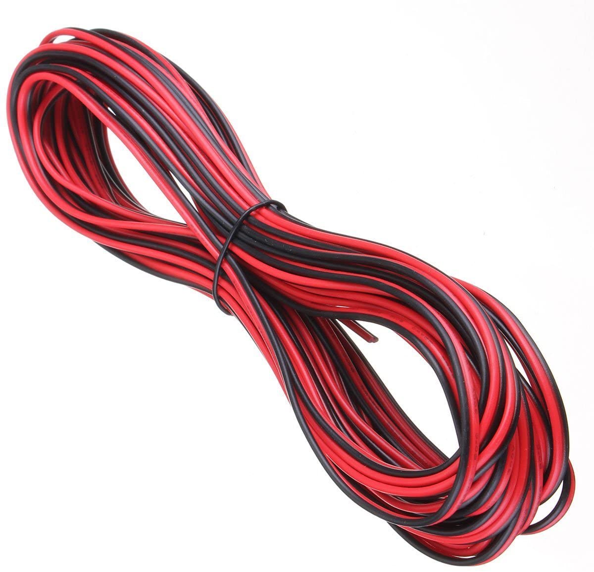 electrosmart 20m 20AWG 2 Pin Red Black Wire Power Extension Cable Ideal for 12v / 12 Volt Single LED Strip Lights Car Van Boat etc 528 5050