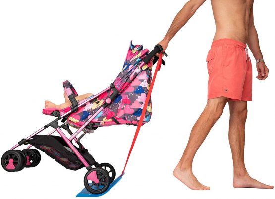 Sand Slider Detachable Sand or Snow Slide for Pushchairs & Strollers, Great For Holidays - Image 3