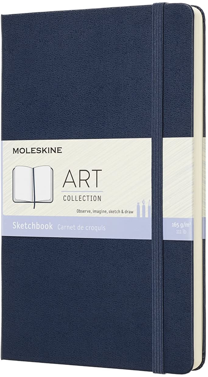 Moleskine 13 x 21 cm Large Art Collection Sketchbook Drawing Pad Notebook Album with Hard Cover and Elastic Closure