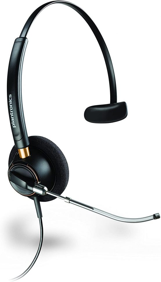 Plantronics EncorePro HW510 Monaural Voice Tube Headset, Black