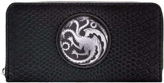 House Targaryen Game of Thrones Fire and Blood Coin and Card Clutch Purse Black - Image 2