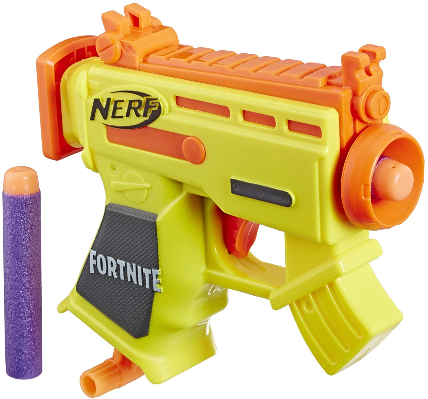 Fortnite Micro AR-L Nerf MicroShots Dart-Firing Toy Blaster and 2 Official Nerf Elite Darts for Kids Teens, Adults