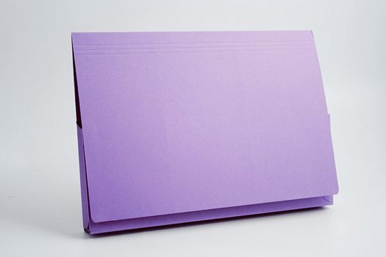 Exacompta Guildhall 14x10 Inch Pocket Wallet, 315 gsm, Foolscap - Mauve, Pack of 50