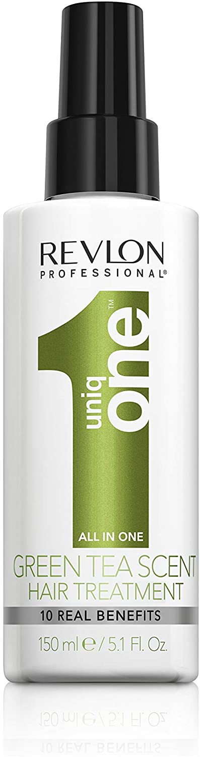 REVLON PROFESSIONAL UNIQONE HAIR TREATMENT, Leave-In Hair Treatment, Split Ends Hair Treatment, Green Tea Fragrance - 150 ml