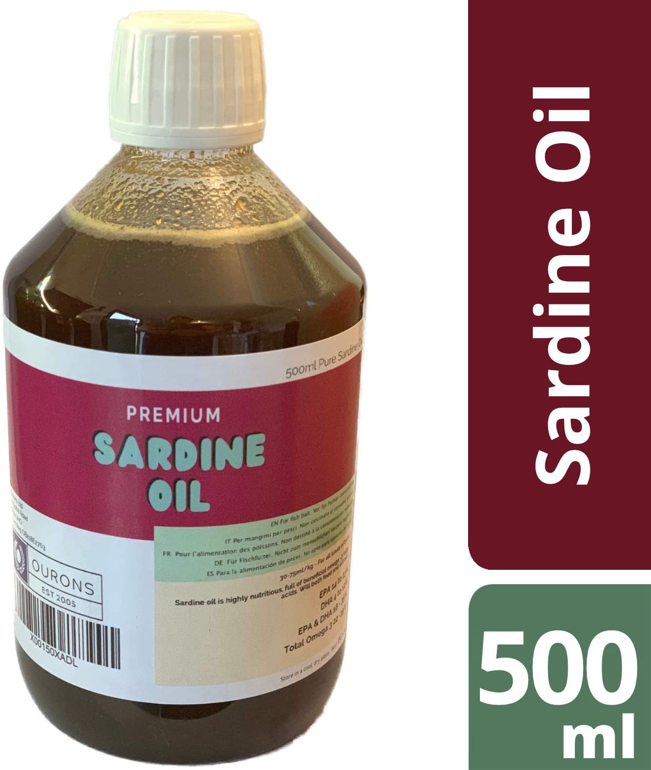 500ml Pure Sardine Oil for Baits and Feeds BigaMart