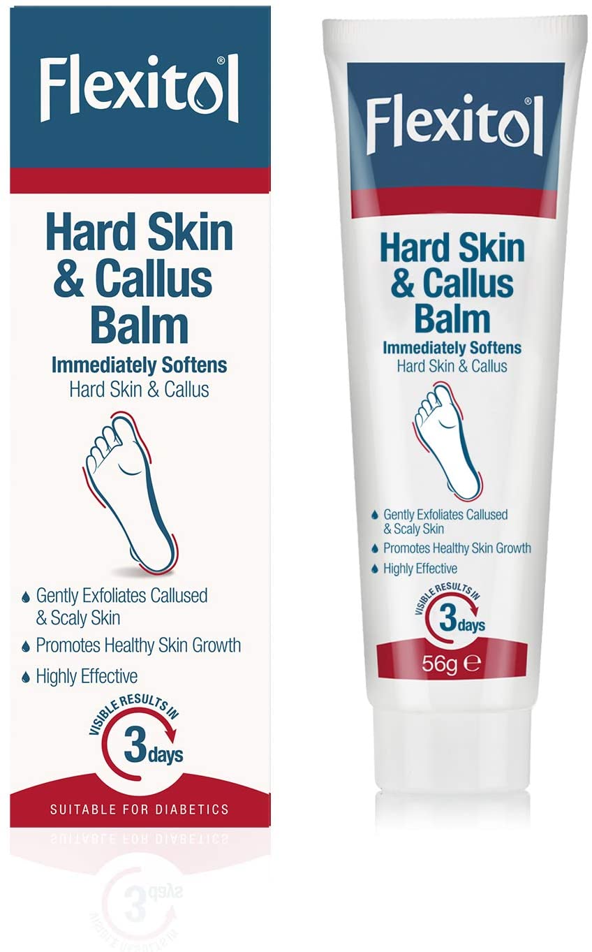 Flexitol Hard Skin and Callus Balm, Exfoliating Foot Balm, Suitable for Diabetics - 56 g