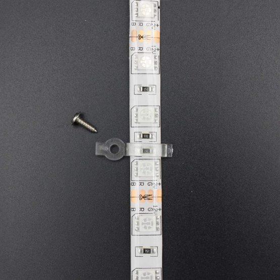 VIPMOON 100pcs Mounting Brackets Clips for 10mm Wide IP65 Waterproof 5050 LED Strip Light, Screws Included - Image 3