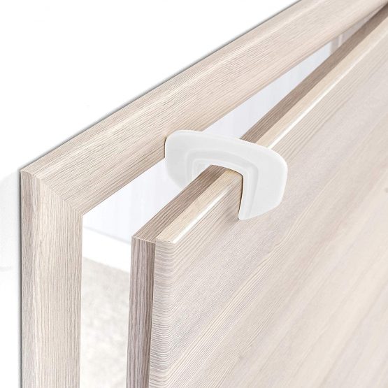 Coona 2in1 Baby Safety Door Stopper - Non-Slip Rubber Door Finger Guard and Door Wedge in One - White - Image 2