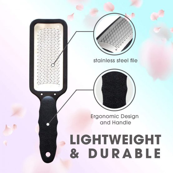 PediCura Foot File – Stainless Steel Pedicure Hard Skin Remover and Callus Removal for Feet – Professional, Medical Grade Foot Rasp - Image 2