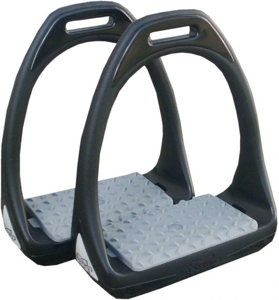 Reitsport Amesbichler Compositi Reflex Plastic Stirrups with Flexible Wide Tread Black / Grey Plastic Stirrups