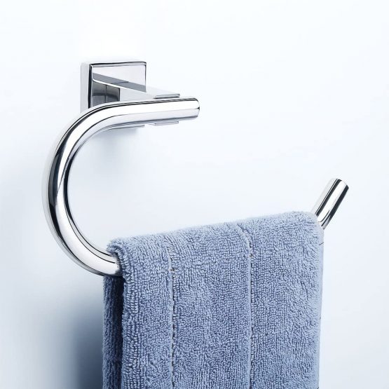 Sayayo Towel Ring Hand Towel Holder Wall Mounted, Towel Rail for Bathroom Kitchen, Toilet Paper Holder, SUS-304 Stainless Steel Polished Finished, EGK5010 - Image 2