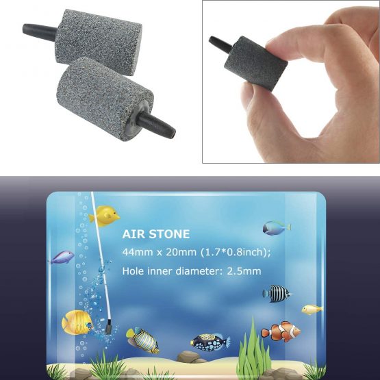 13 Feet Airline Tubing Standard Aquarium Air Pump Accessories Set for Fish Tank, 2 Air Stones, 2 Check Valves, 6 Suction Cups and 4 Connectors (Accessories) - Image 3