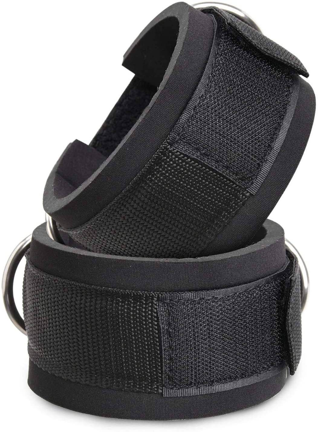 TOBWOLF 4 Pack Fitness Thigh Straps with Ankle Cuffs, Soft Neoprene