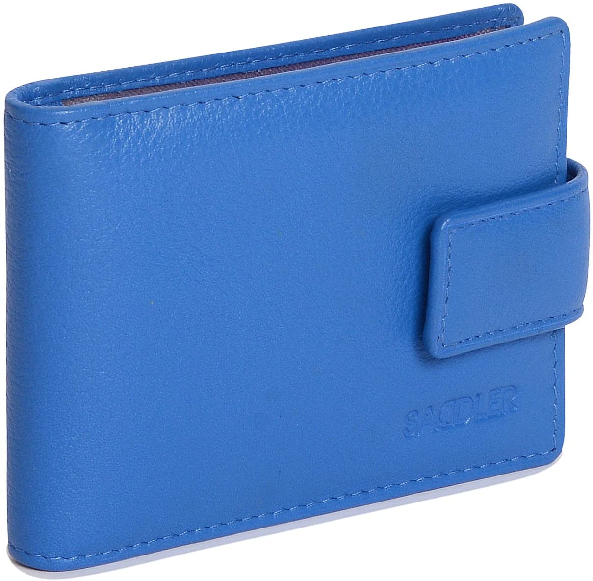 SADDLER Womens Soft Real Leather Mini RFID Credit Card Holder with Tab