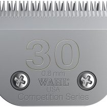 Wahl Competition Blade, Number 30, Full Tooth, Blade Set Animal Clipper, 0.8mm, Replacement Blades, Spare Clipper Blade, Pet Clipper Spares, Stainless Steel, Rust Resistant, Precise Cutting