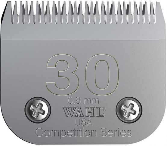 Wahl Competition Blade, Number 30, Full Tooth, Blade Set Animal Clipper, 0.8mm, Replacement Blades, Spare Clipper Blade, Pet Clipper Spares, Stainless Steel, Rust Resistant, Precise Cutting