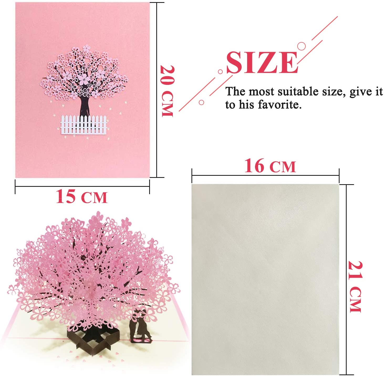 AOBETAK 3D Pop Up Greeting Card with Envelope for Wife Husband Her Him Boyfriend Girlfriend - Image 2