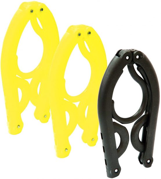 Rolson Folding Travel Hangers, 3 Piece,Yellow/Black - Image 2