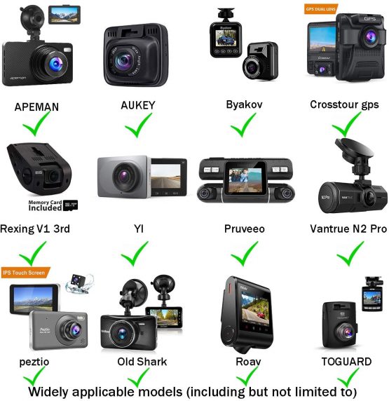 Dash Cam Mirror Mount Kit With 10+ Different Joints Compatible with APEMAN, Vantrue N2 Pro, YI, YI Nightscape, Byakov, SuperEye, Jeemak, OKEEY, Crosstour, Peztio Etc Dash Cam - Image 4