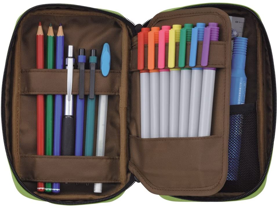 Lihit Lab Large Capacity Zipper Pencil Case for School Office College Big Capacity 4 Compartments Pencil Bag Holder Adults Teen Boys Girls - Image 2